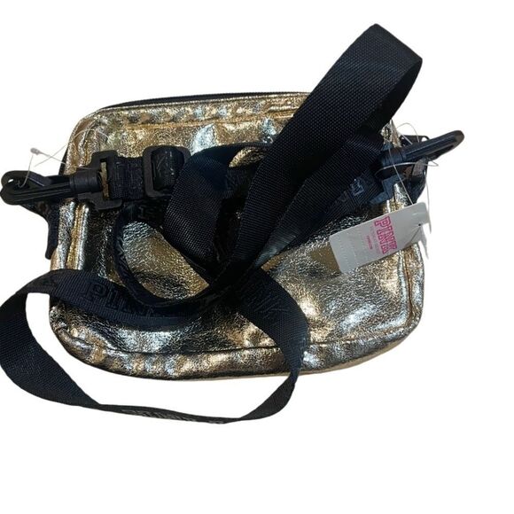 VICTORIAS SECRET PINK LOGO CROSSBODY BELT BAG FANNY PACK PURSE TOTE BAG GOLD NWT - Picture 5 of 7